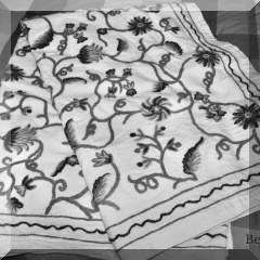N05. Crewel coverlet. - $30